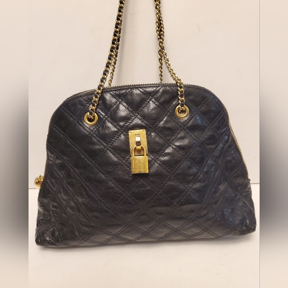 Vintage Marc Jacobs Black Leather Quilted Handbag - Picture 3 of 14